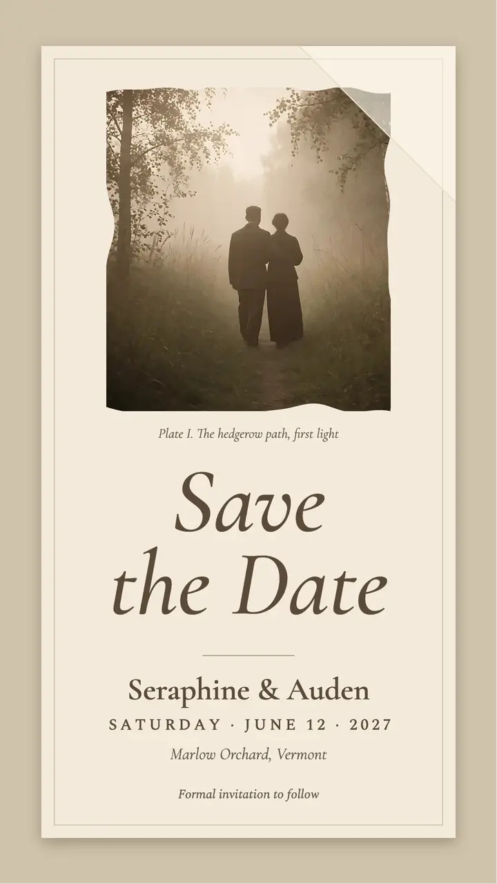 Soft focus save the date story: wedding save the date story template