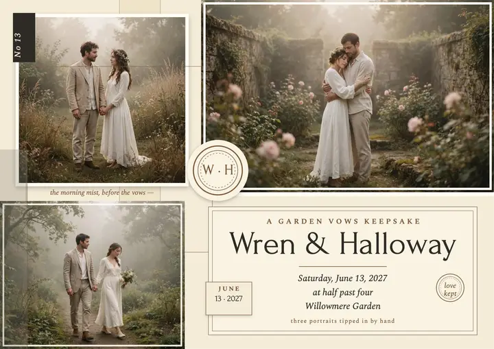 Wren and Halloway soft focus keepsake template