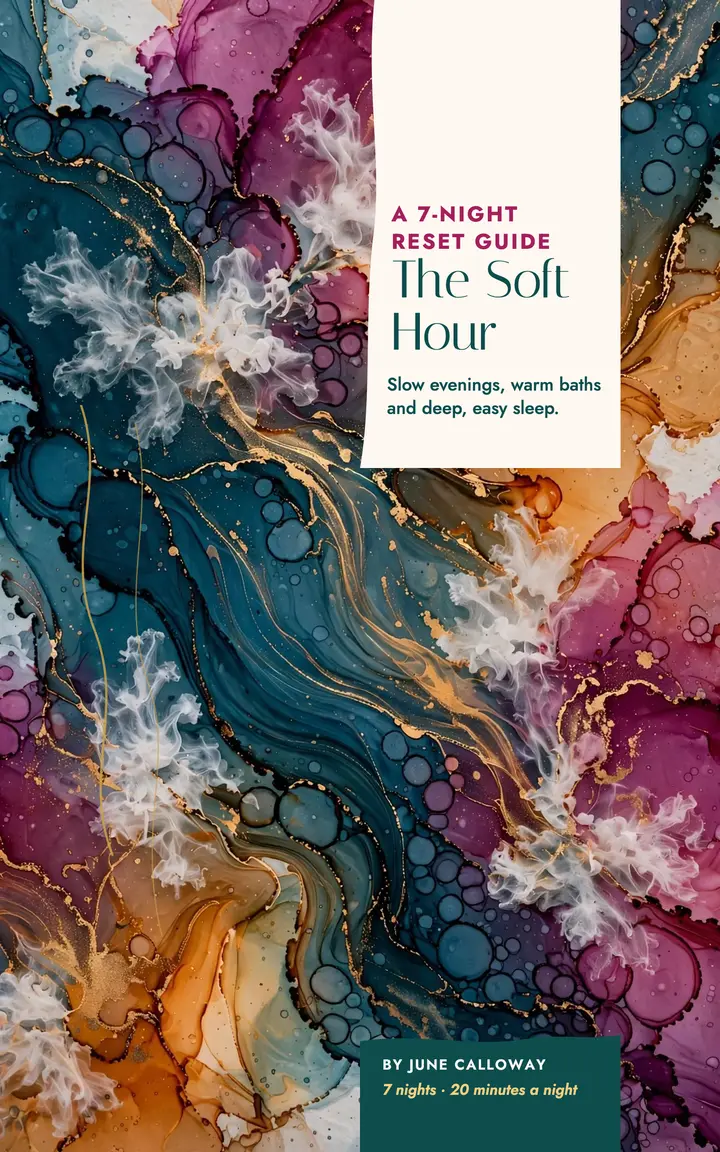 The Soft Hour evening reset ebook cover template