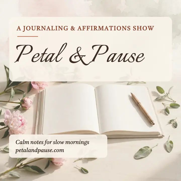 Petal and Pause journaling podcast cover template