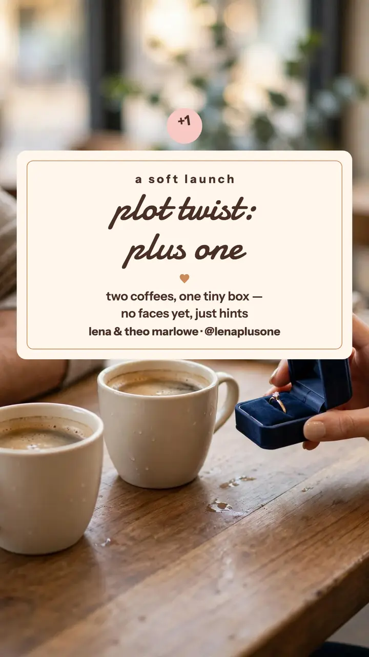 Lena and Theo coffee soft launch story template