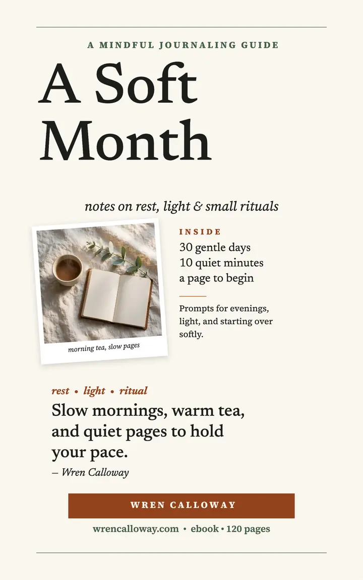 A Soft Month rest notes ebook cover template