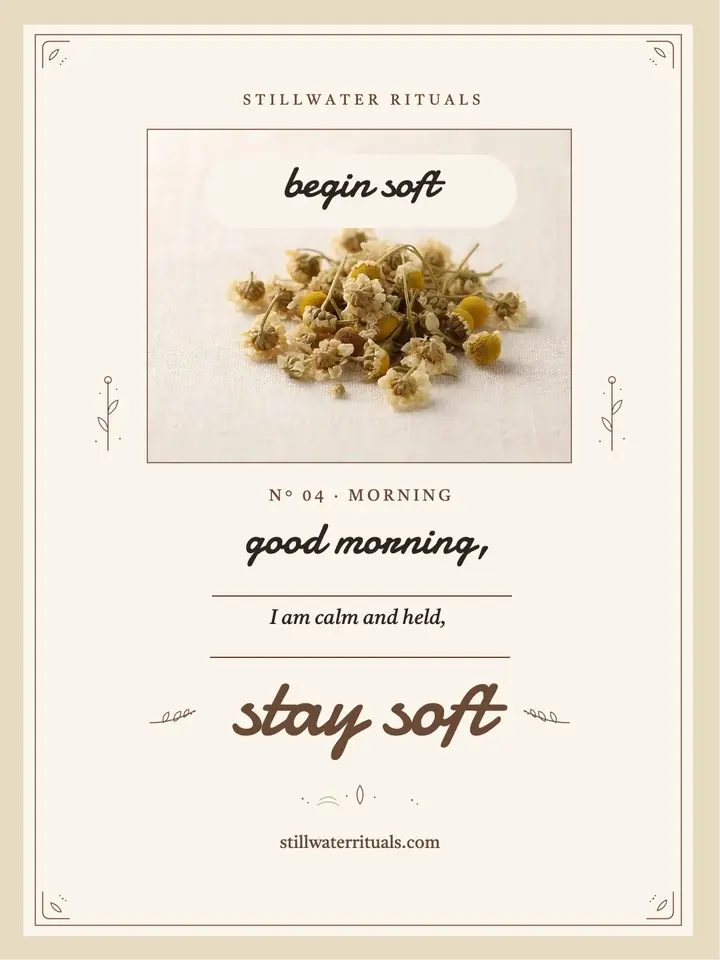 Stillwater soft morning affirmation card template
