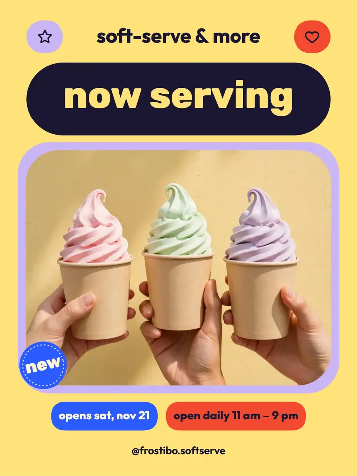 Frostibo soft-serve now serving opening post template
