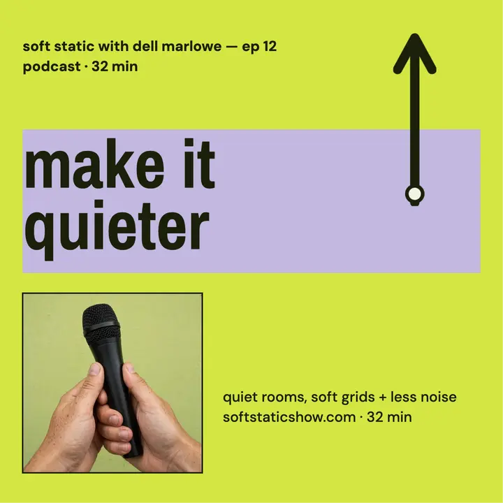Soft Static lime podcast cover template