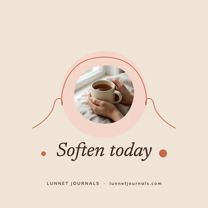 Soften today one-line drawing journal post template