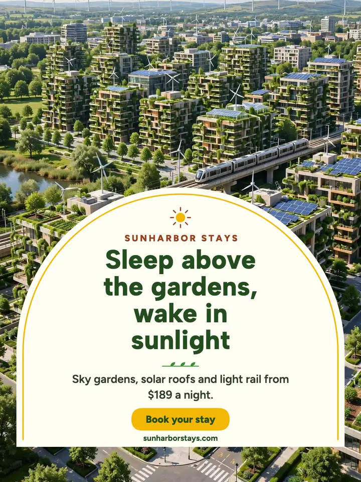 Sunharbor rooftop garden city stay portrait template