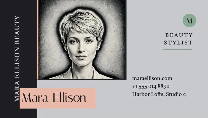 Mara Ellison solarized beauty card template