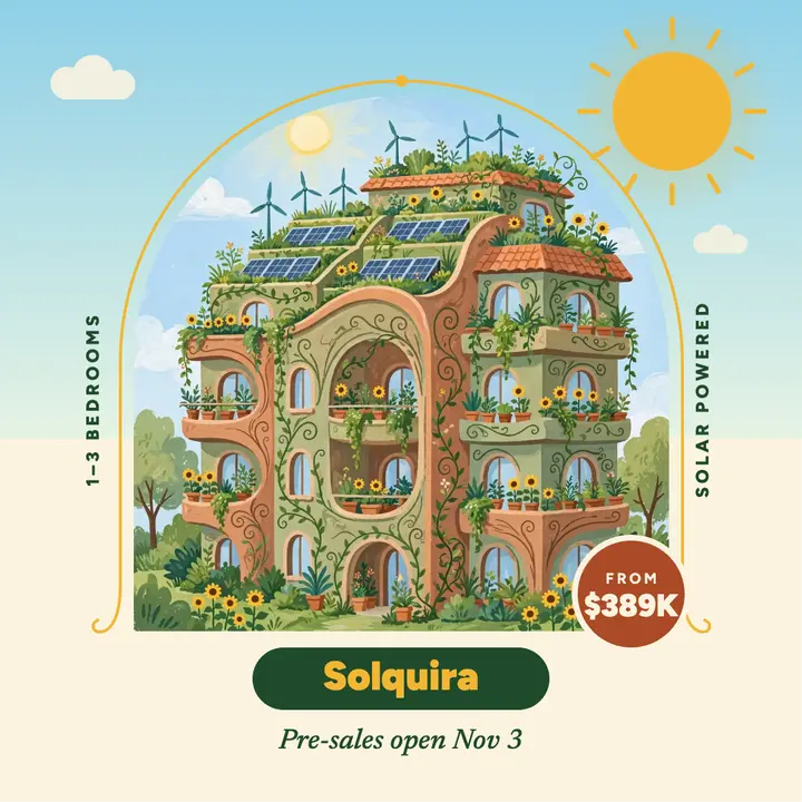 Solquira Terraces garden-roof pre-sale post template