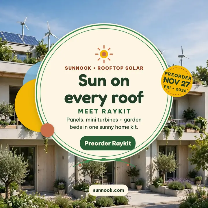 Sunnook Raykit rooftop launch: solar kit launch post template