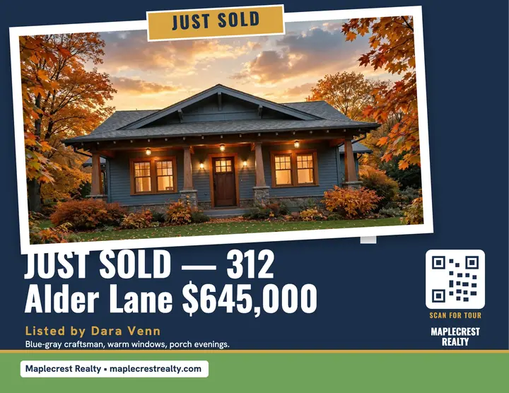 Maplecrest just sold house flyer template
