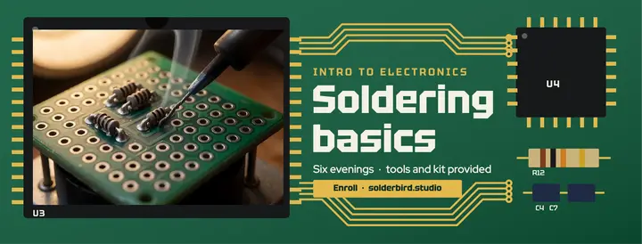 Solderbird soldering basics course cover template