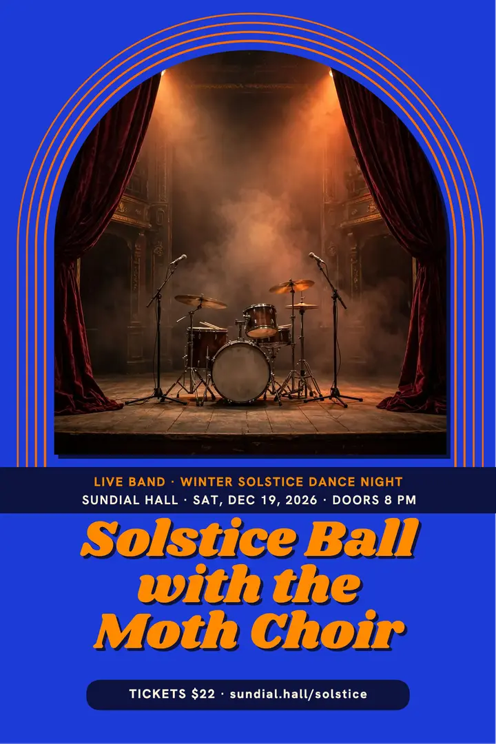 Solstice dance night concert poster, psychedelic template