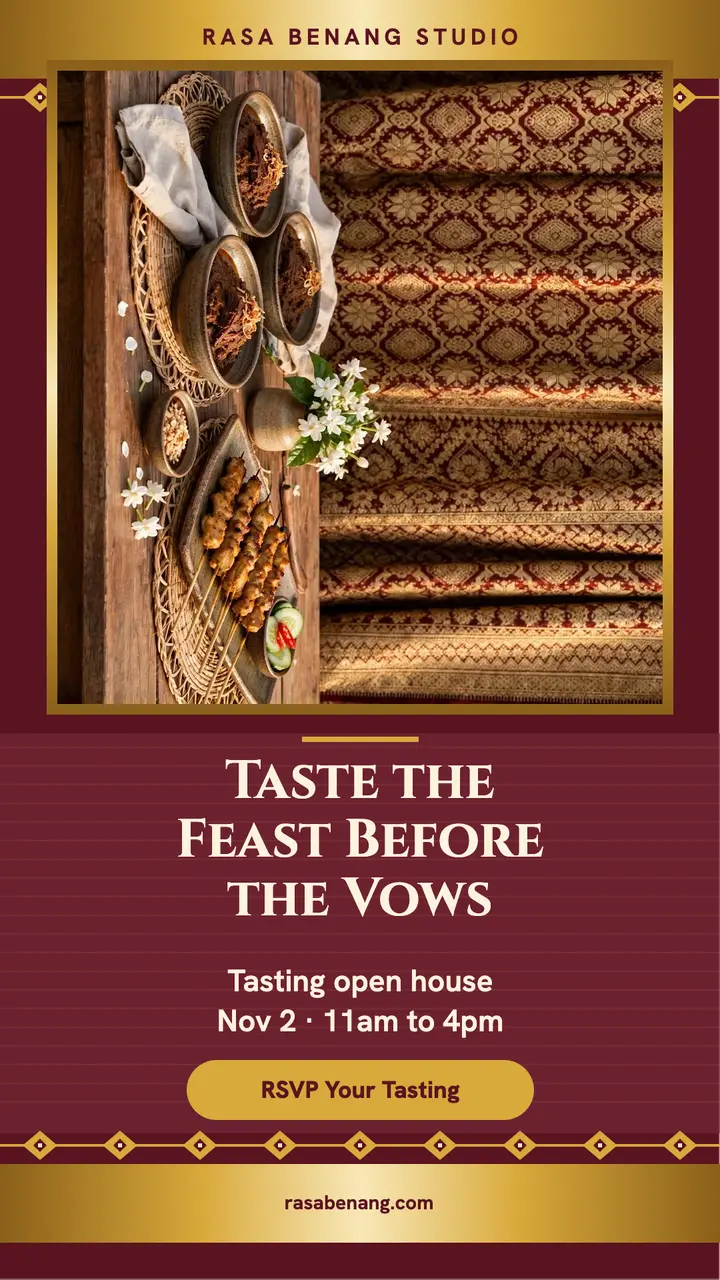 Rasa Benang wedding tasting story template