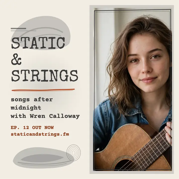 Static and Strings songwriting podcast cover template