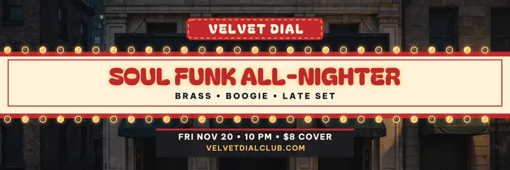 Velvet Dial soul funk marquee header template