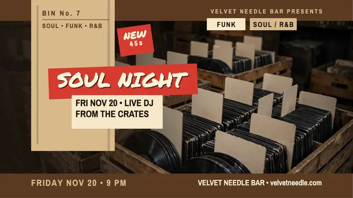 Velvet Needle soul night crate thumbnail template