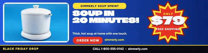 Simmerly soup maker TV billboard template