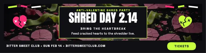 Bitter Sweet Club Shred Day billboard template