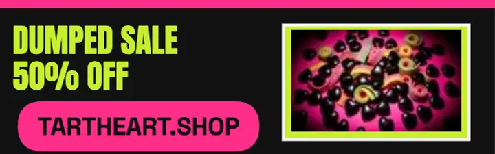Tartheart Candy dumped sale ad template