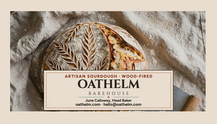 Oathelm Bakehouse sourdough card template