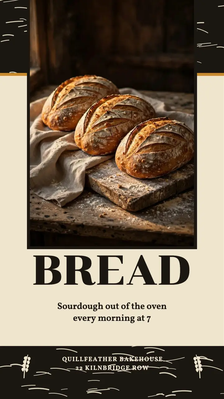 Quillfeather Bakehouse bread story template