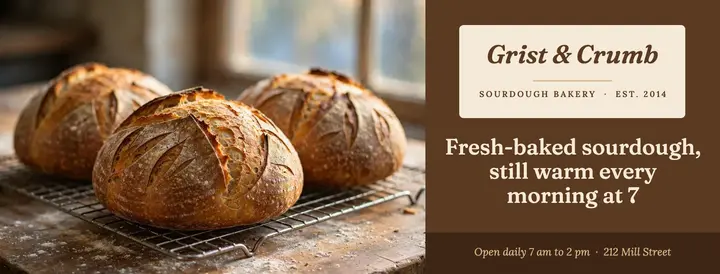 Sourdough every morning cover template