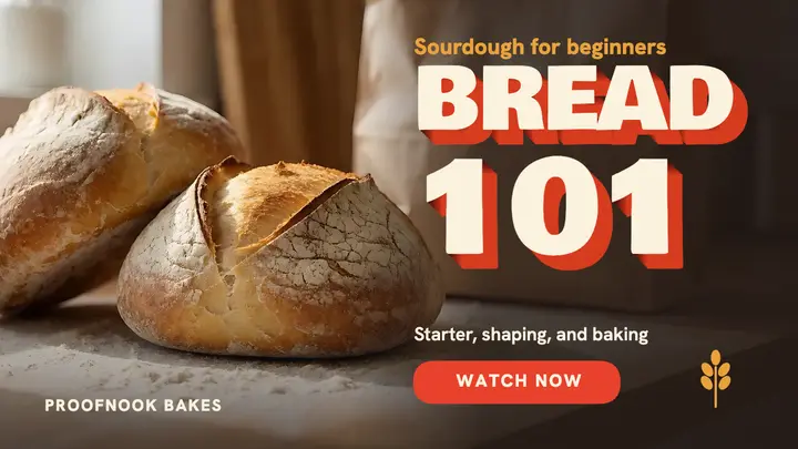 Bread 101 sourdough thumbnail, extruded block type template
