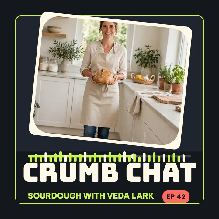 Crumb Chat sourdough podcast cover template
