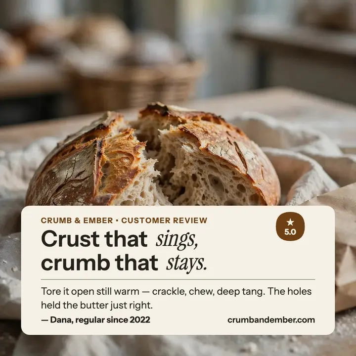 Crumb and Ember sourdough review post template