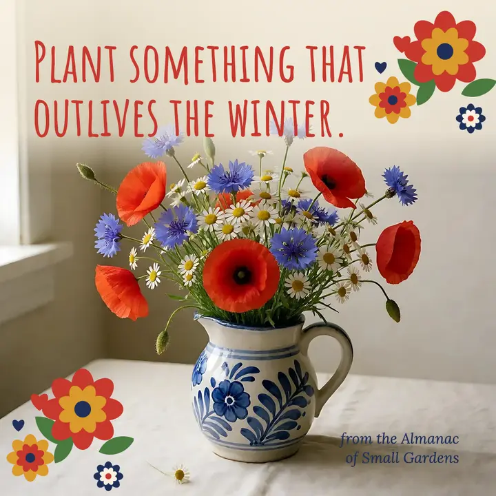 Sow something garden quote post, folk florals template