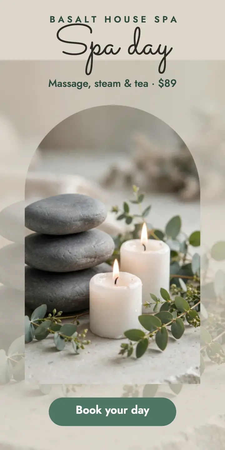 Spa day ad template