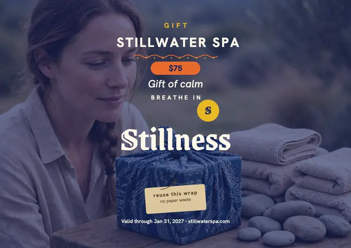 Stillwater Spa furoshiki gift certificate template