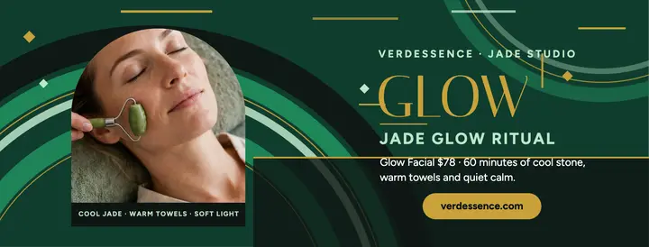 Verdessence jade glow facebook cover: facial spa facebook cover template