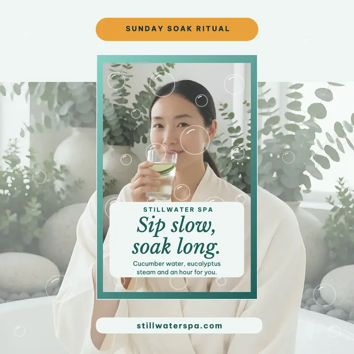 Stillwater Spa Sunday soak ritual post template