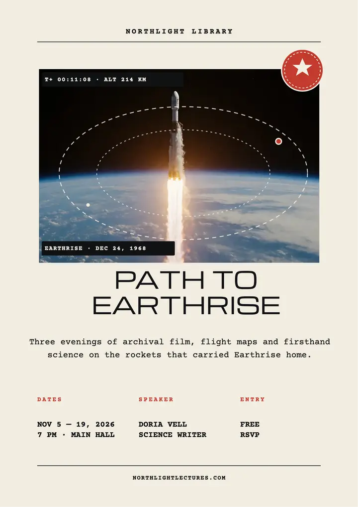 Northlight space lecture series flyer template