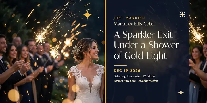 Sparkler exit night send-off post template