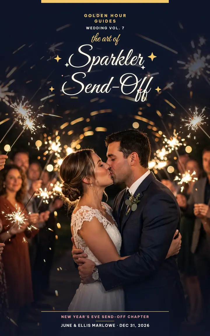 Sparkler send-off wedding guide ebook cover template