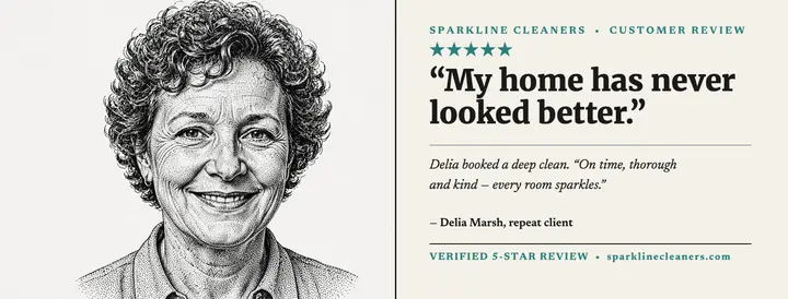 Sparkline Cleaners review cover template
