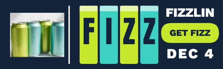 Fizzlin sparkling water drop shelf banner template