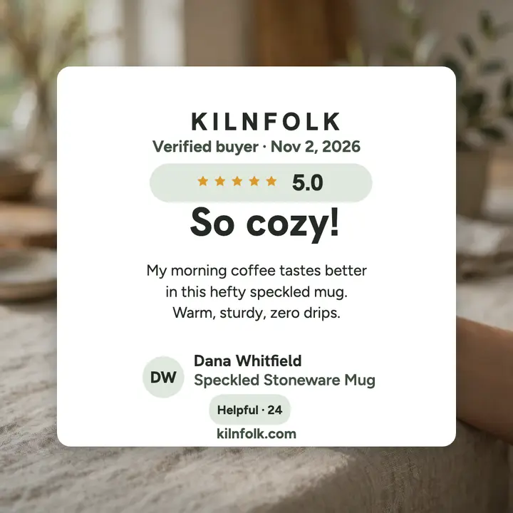 Speckled mug review, Kilnfolk template