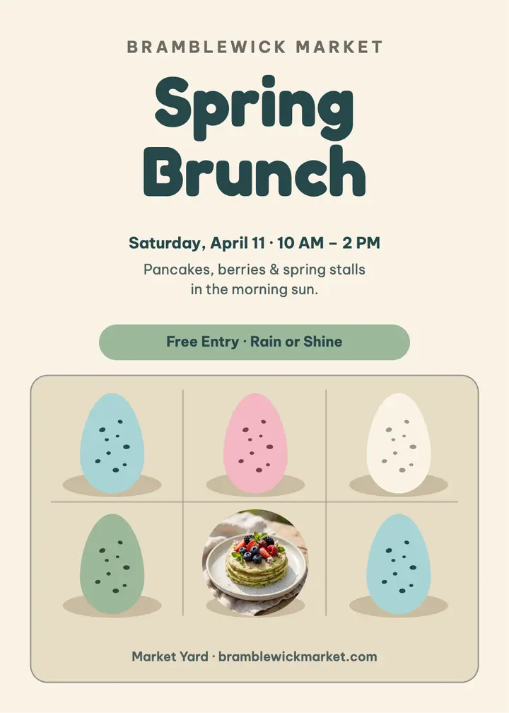 Bramblewick spring brunch invitation template