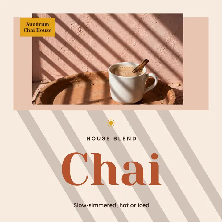 Sundrum Chai House blend post, sun shadow template