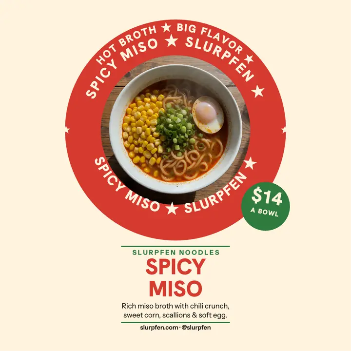 Slurpfen spicy miso badge post template