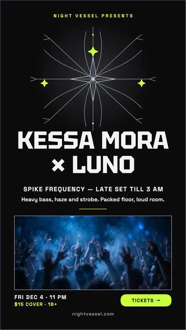 Night Vessel spiky club night story template