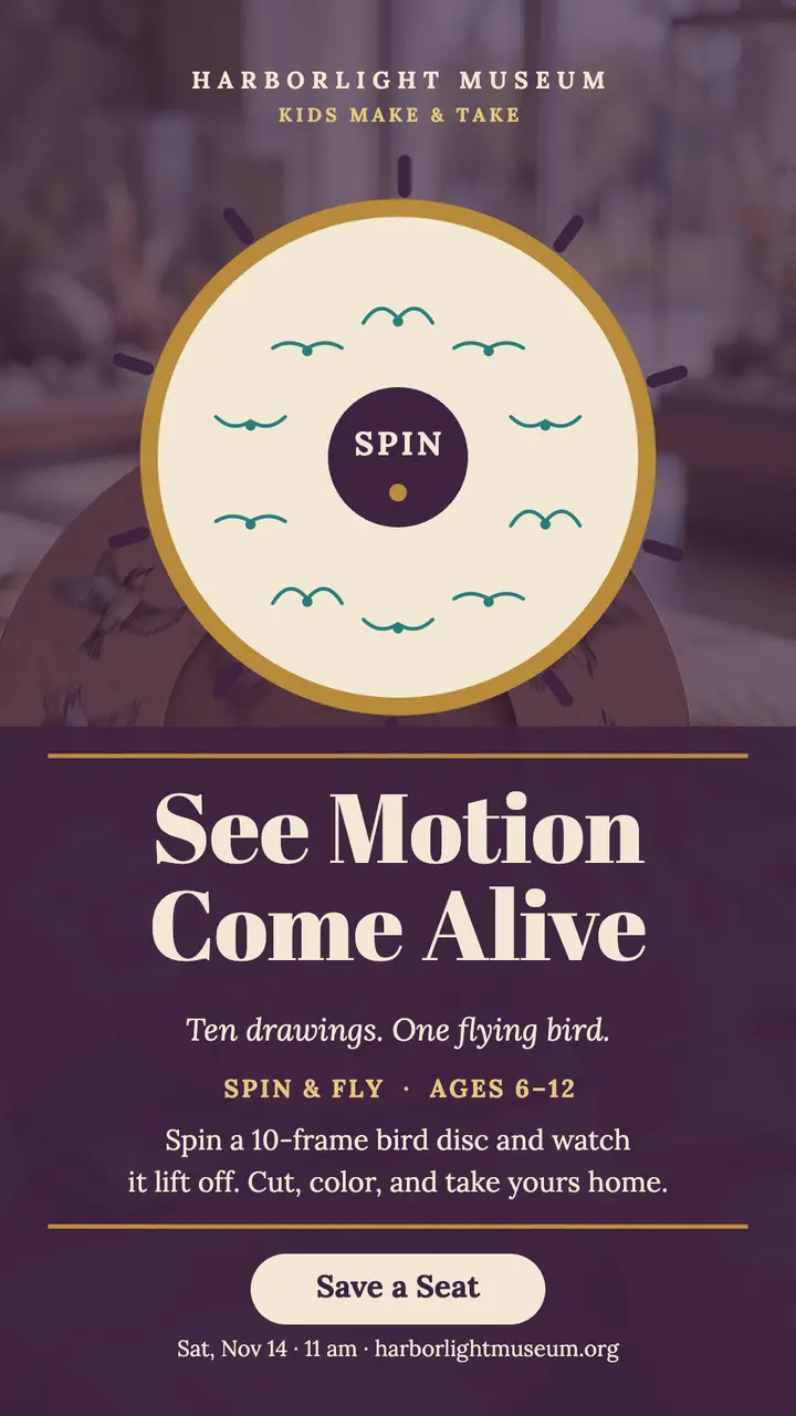 Spin and Fly zoetrope story, Harborlight template