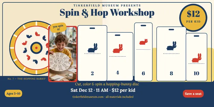 Spin and Hop museum workshop x-post: kids museum workshop post template