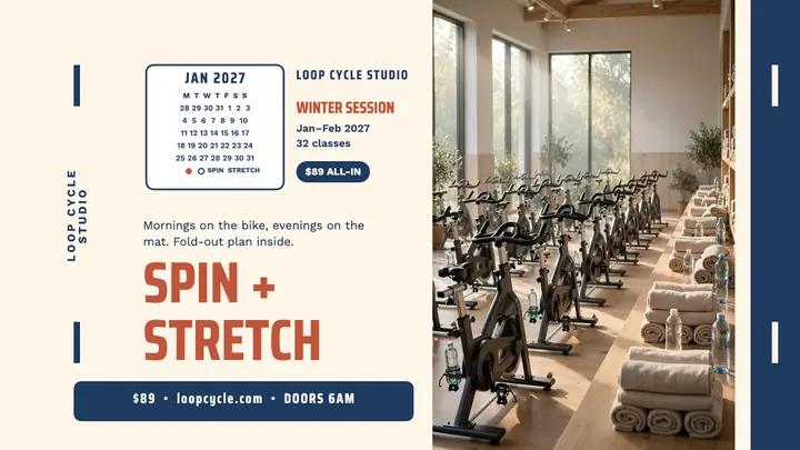 Loop Cycle spin and stretch pocket schedule template