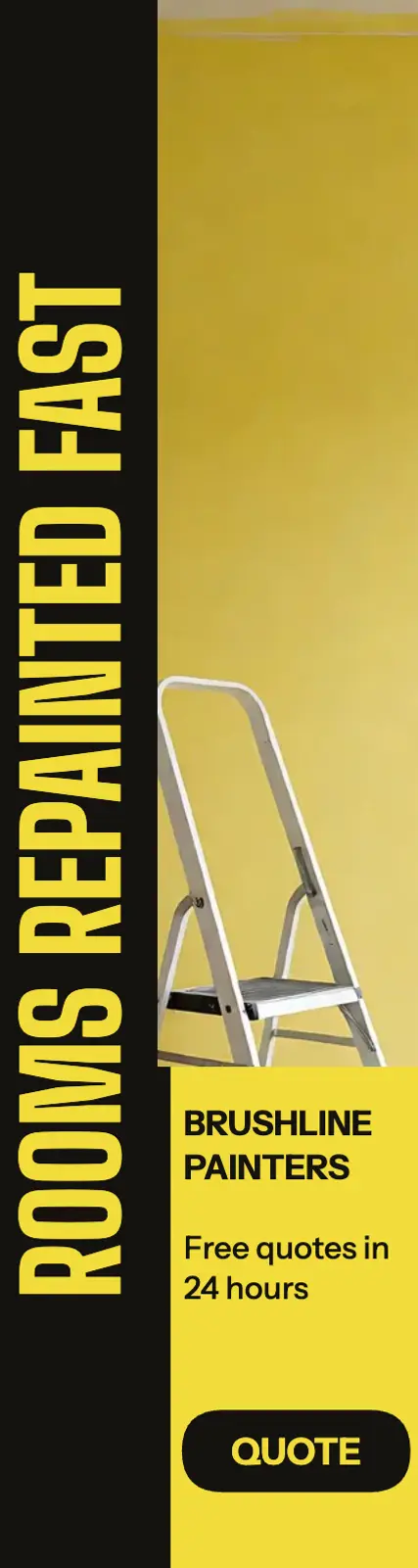 Brushline painters skyscraper ad: house painter skyscraper ad template