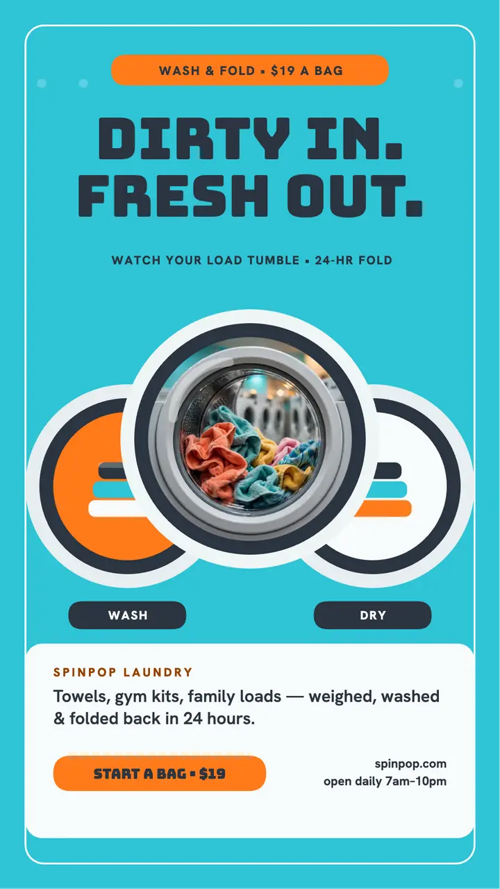 Spinpop wash and fold porthole story template